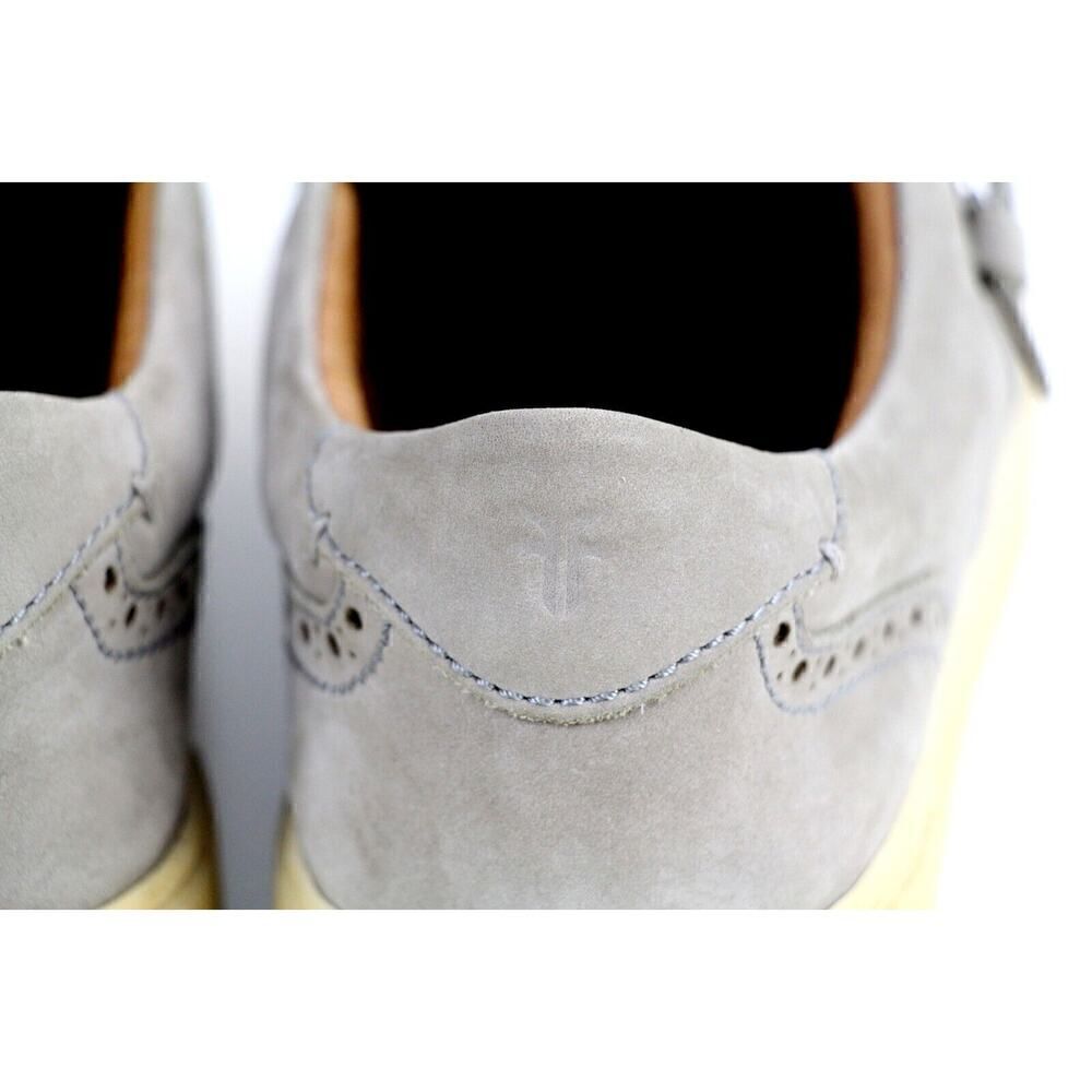 Frye GRAY GENUINE LEATHER SUEDE ROUND TOE COMFORT LOAFER FLATS SHOES Size 8.5M - Picture 7 of 12